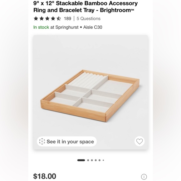 Brightroom Jewelry Organizer Tray - Picture 3 of 4